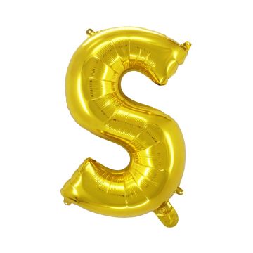 Folienballon Buchstaben S Gold 80cm