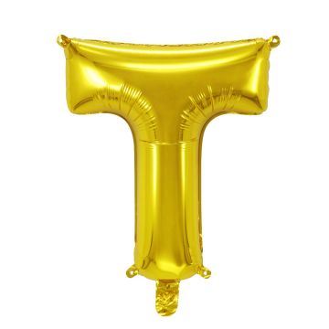 Folienballon Buchstaben T Gold 75cm