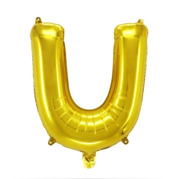 Folienballon Buchstaben U Gold 40cm