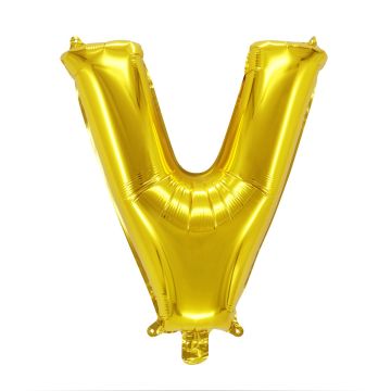Folienballon Buchstaben V Gold 80cm