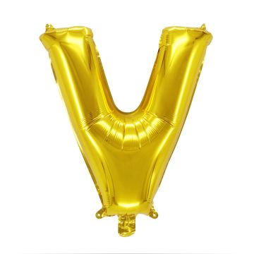 Folienballon Buchstaben V Gold 40cm