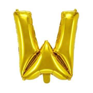 Folienballon Buchstaben W Gold 40cm