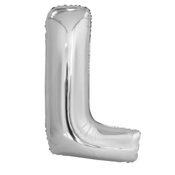 Folienballon Buchstaben L Silber 80cm
