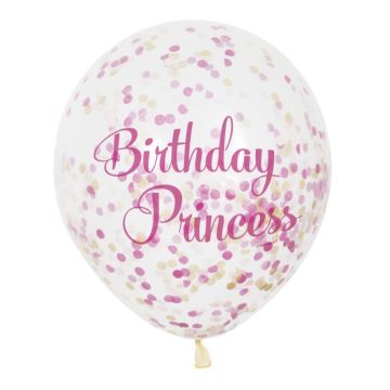 Luftballons "Birthday Princess" (6 stück)