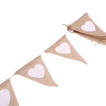 Triangle garland with hearts