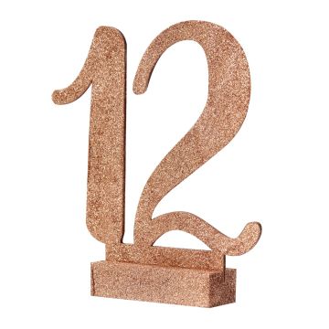 Brands Table Numbers Rosegold 1 - 12