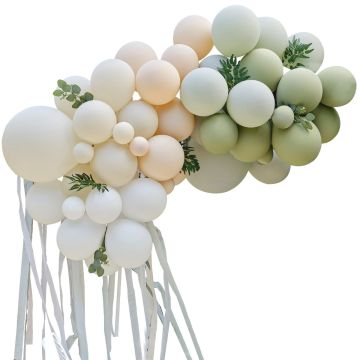 Balloon Arch - Green and Nude (70pcs)