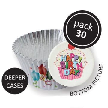 Cupcake cases - Happy Birthday (30pcs)