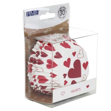 Cupcake cases - Hearts (30pcs)