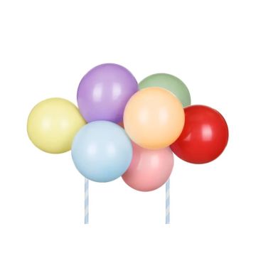 Cake Topper - Mehrfarbige Luftballons