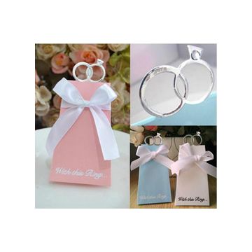 With this ring" pink wedding favor box (10 pcs)