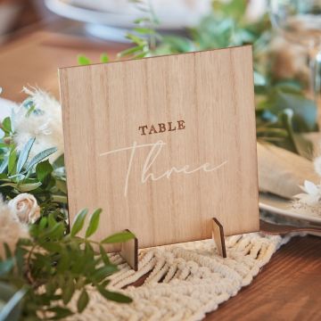 Marque table anniversaire Chiffre 5 OR - Marque table mariage pas