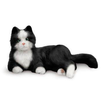 Plush Interactive Cat for the elderly - Black and white