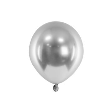 Luftballons Silber Perlmutt 12cm