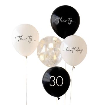 Balloon set - Thirty (5pcs)