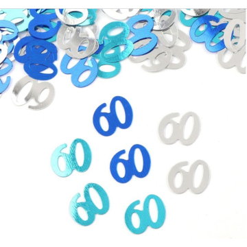 Confettis Age "60" - Série Bleu (100 pcs)