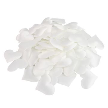 Confettis Coeurs en tissu - Blanc (50 pièces)