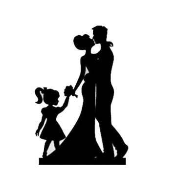 Figur "Brautpaar mit Tochter"