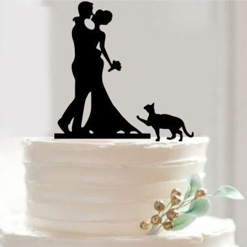 Figur "Das Brautpaar und sein Katze"