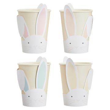 Gobelets en papier - Pop Out Bunny - Pastel