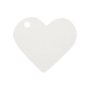 Etiquette coeur - Blanc (10pcs)
