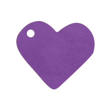 Herz Karton Etikett - Violett (10Stück)