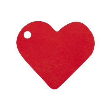 Herz Karton Etikett - Rot (10Stück)
