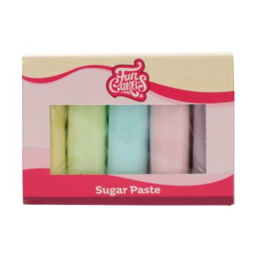 Pâte à sucre FunCakes - Multipack Couleur Pastel - 5x100gr