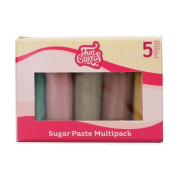 Pâte à sucre FunCakes - Multipack Earth (5x100gr)