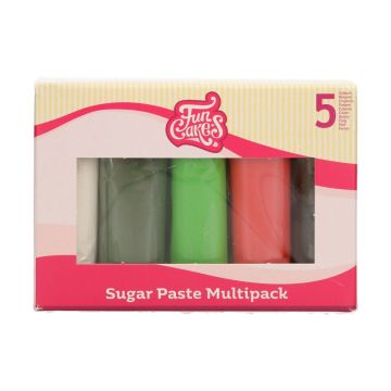 Pâte à sucre FunCakes - Multipack Noël (5x100gr)