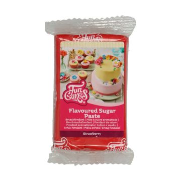 Zuckerpaste FunCakes Aromatisiert Erdbeere - 250gr