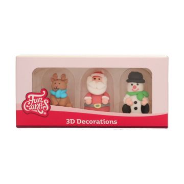 Zuckerdekorationen - 3D-Weihnachtsfiguren