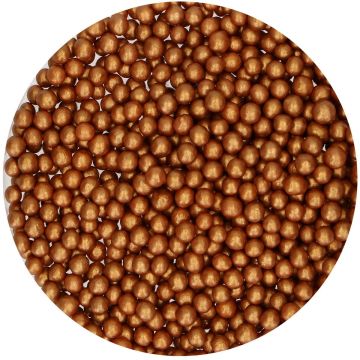 Perles souples moyennes or et bronze 