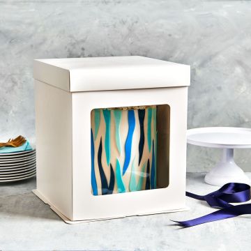 Tall cake box - White- 40x40x45cm