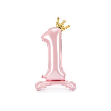 Chiffre 1 ball on stand - Pink