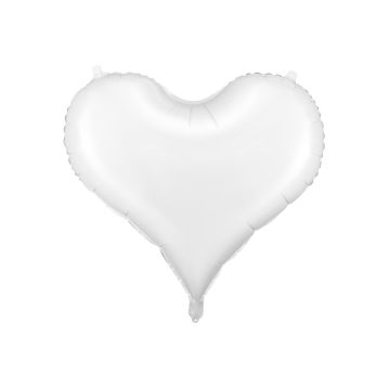Alu-Ballon - Weißes Herz - 75cm
