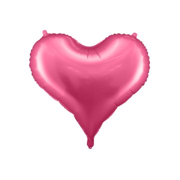 Ballon en alu - Cœur rose foncé - 75cm