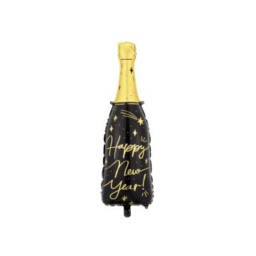 Alu-Ballon - Happy New Year-Flasche