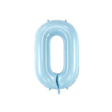 Folienballon Zahl Blau 0 - 86cm