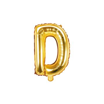 Folienballon Buchstaben Gold 35cm - D