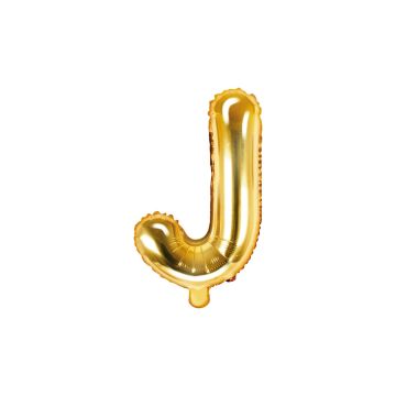 Folienballon Buchstabe Gold 35cm - J