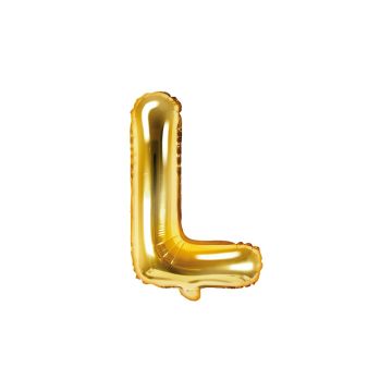 Folienballon Buchstabe Gold 35cm - L