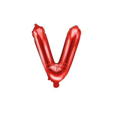 Ballon Lettre Alu 35cm Rouge - V