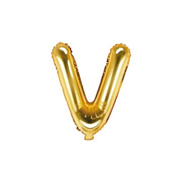 Folienballon Buchstabe Gold 35cm - V