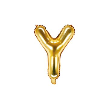 Folienballon Buchstabe Gold 35cm - Y