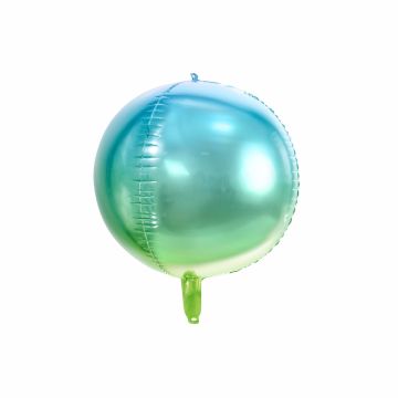 Kugelballon blau-grün 35cm