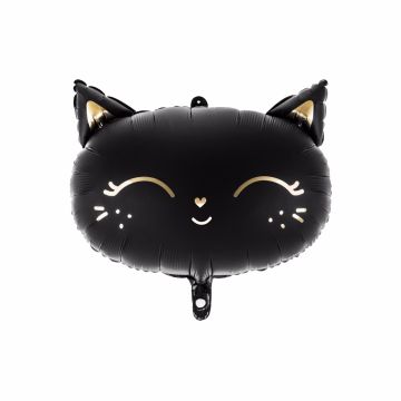 Schwarzer Katzenballon - 48cm
