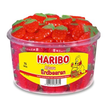 Haribo Giant Strawberries - 75 pcs 