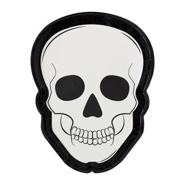 Skull and crossbones plates (8pcs)