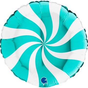 Round Aluminium Balloon - Tiffany Swirl (45cm)